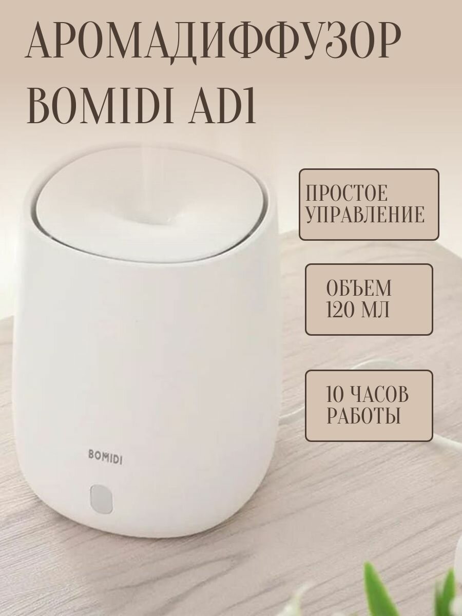 Ароматизатор воздуха Bomidi Aroma Diffuser AD1, белый Русский