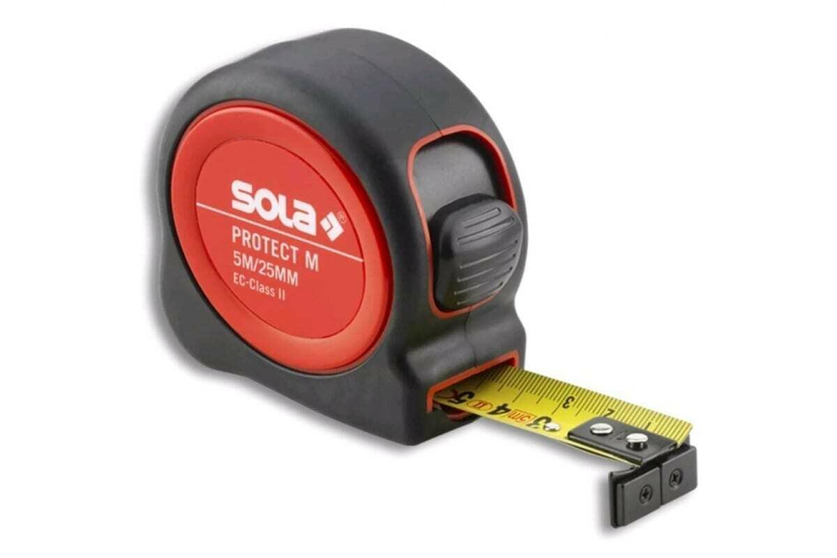 Рулетка SOLA Protect M PE 525, длина 5 м, магнитная 50570601