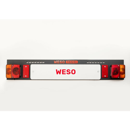 Рамка-дублер WESO LN0001 для велокрепления, с площадкой под номерной знак и с задними фонарями