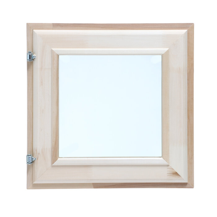 Окно, 40×40см, двойное стекло липа, наружнее открывание