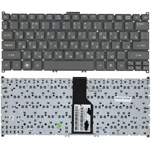Клавиатура для Acer NSK-R70SW 0R серая клавиатура для ноутбука acer nsk r70sw 0r