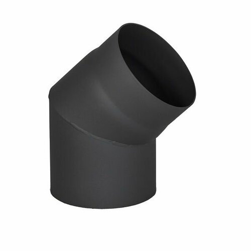 Отвод для дымохода КПД черный 45 градусов, сталь 2 мм, 120 мм
