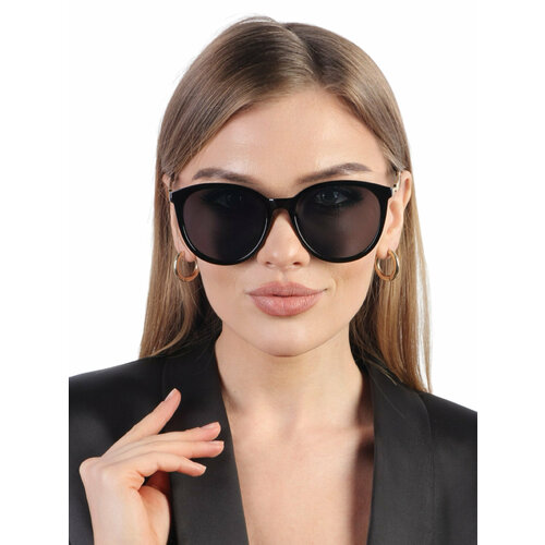 Солнцезащитные очки Pretty Mania, черный, золотой солнцезащитные очки вайфареры для женщин розовый