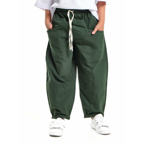 комплект одежды meli худи и брюки размер 140 146 хаки Брюки Mini Maxi, размер 146, зеленый