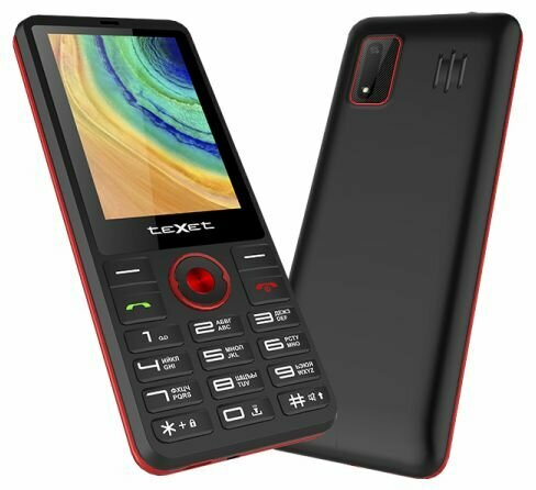 Сотовый телефон Texet TM-321 черный-красный
