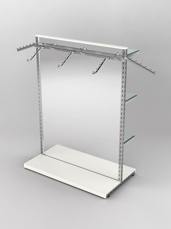 фото Вешало "Элегант" с зеркалами №15а, Белый 120 x 65 x 158 см (ДхШхВ)