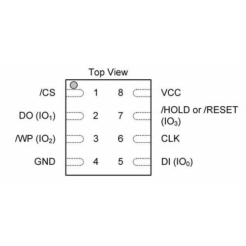 Микросхема W25Q128FVEIG fshh wson8 qfn8 mlf8 dfn8 ic test socket pitch 0 5mm size 2mmx2mm