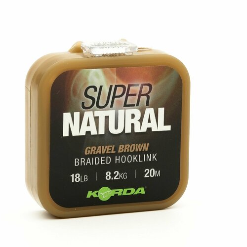 Поводковый материал Korda Super Natural 18lb Gravel Brown (20m) / для карпа, флэт метода