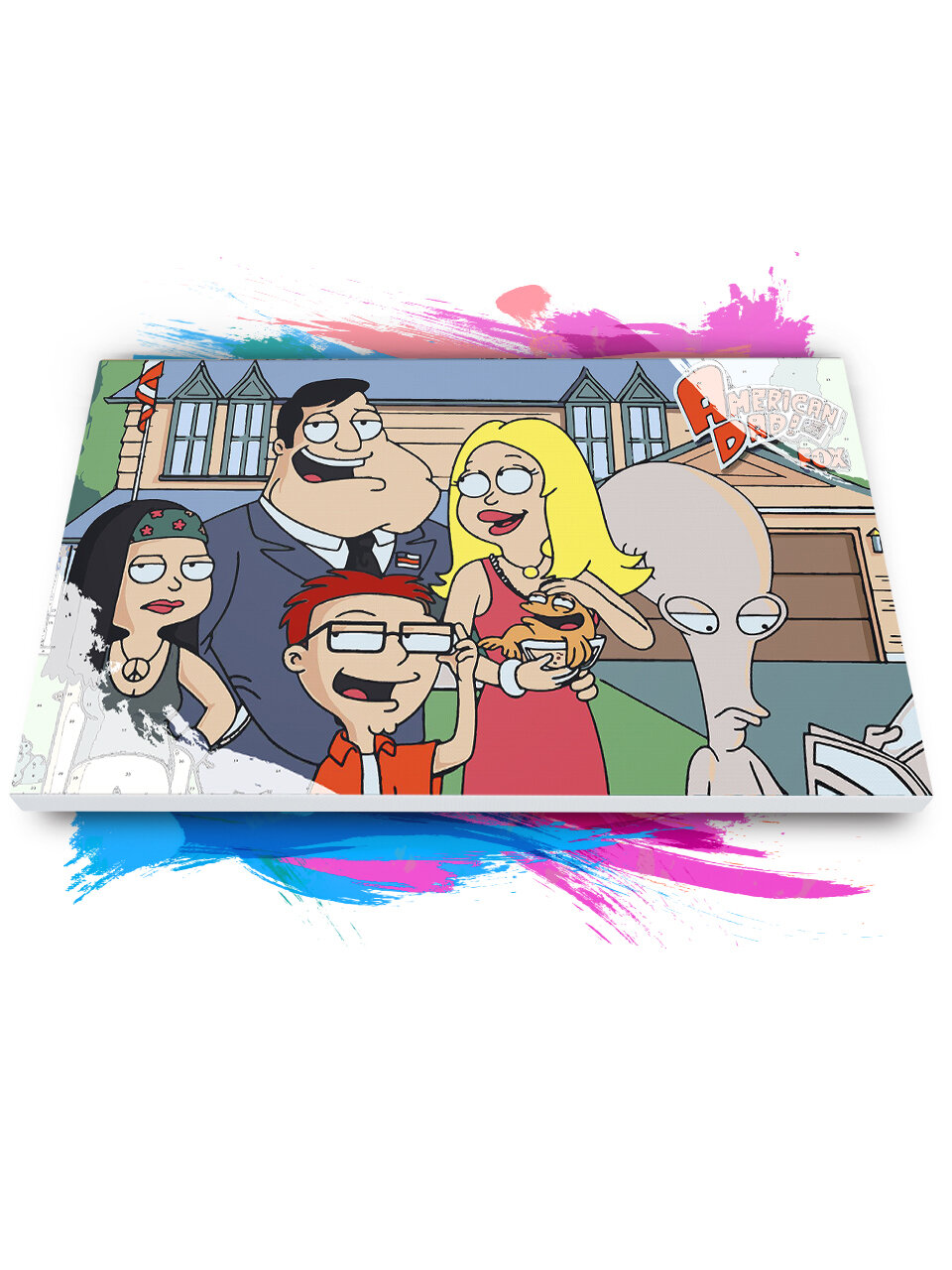 Картина по номерам на холсте American Dad - Family 1, 100 х 150 см