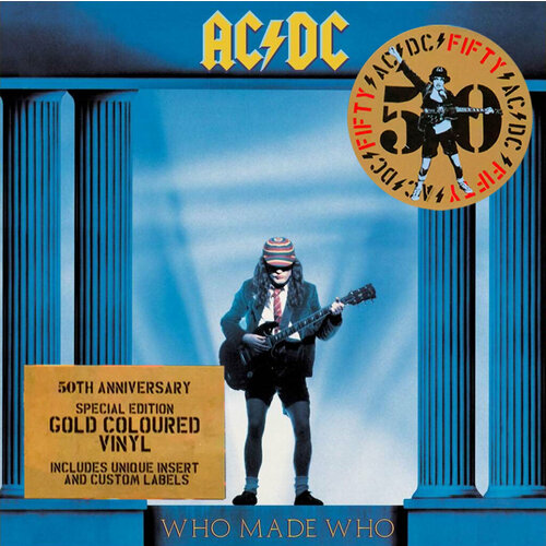 виниловая пластинка aс dс who made who 50th anniversary edition gold nugget vinyl artwork print 1lp AC/DC - Who Made Who [50th Anniversary Edition Gold Vinyl] (19658834621)