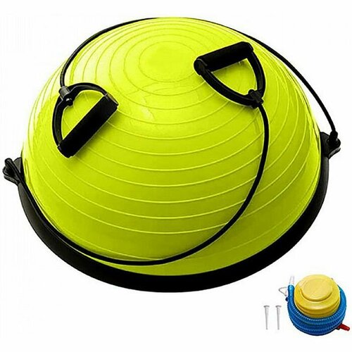Полусфера BOSU SPORTEX гимнастическая 58 см с эспандером и насосом салатовый 6814₽