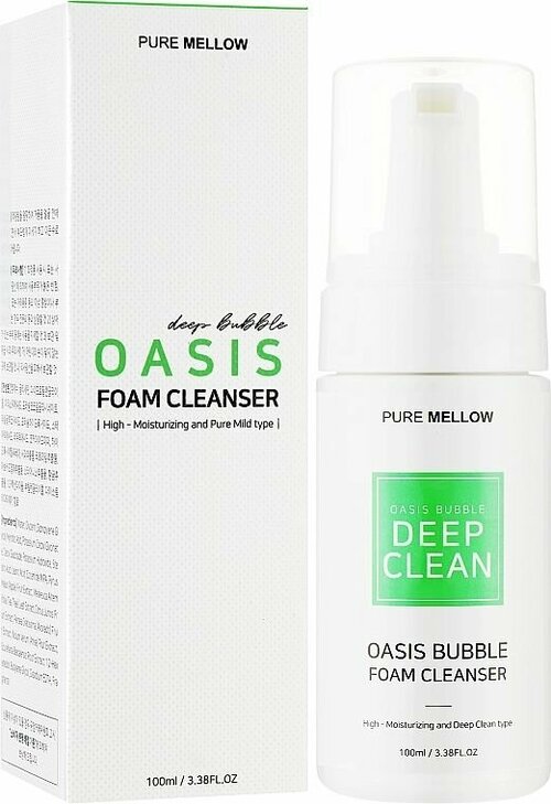 PURE MELLOW Мусс-пенка для умывания и глубокого очищения Oasis Bubble Deep Foam Cleanser