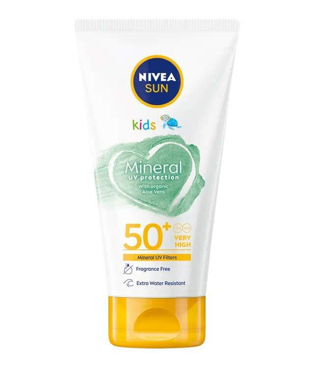 "Детский солнцезащитный крем Nivea Sun Mineral SPF 50" 150 мл