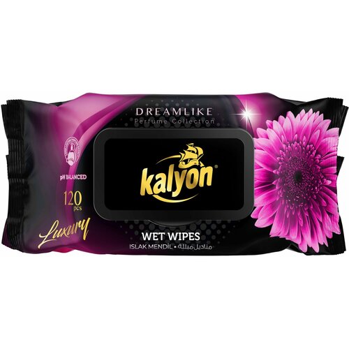 Влажные салфетки Kalyon Luxury Wet Wipes Dream Like, 120шт fillinn fl102 влажные салфетки для рук в сашетах 25 штук 1шт