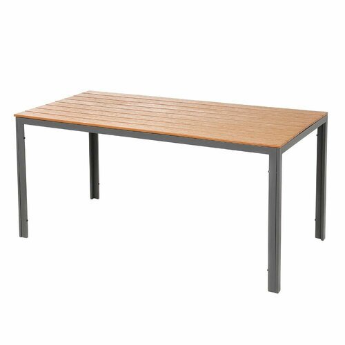 Стол садовый Грэй 156x78x74 см (металл, поливуд) серый стол уличный кофейный октагон из металла и дпк 45х60х60 мебельпатио