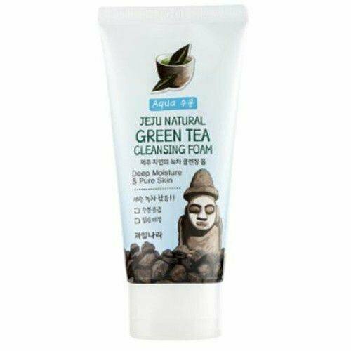 Пенка для умывания с зеленым чаем [Welcos] Jeju Natural Green Tea Cleansing Foam