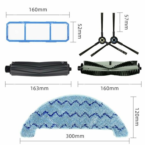 Комплект аксессуаров для iLife A10 roller main side brush hepa primary filter for silvercrest ssr1 ssra1 ilife a9s a9 a7 robotic vacuum cleaner parts