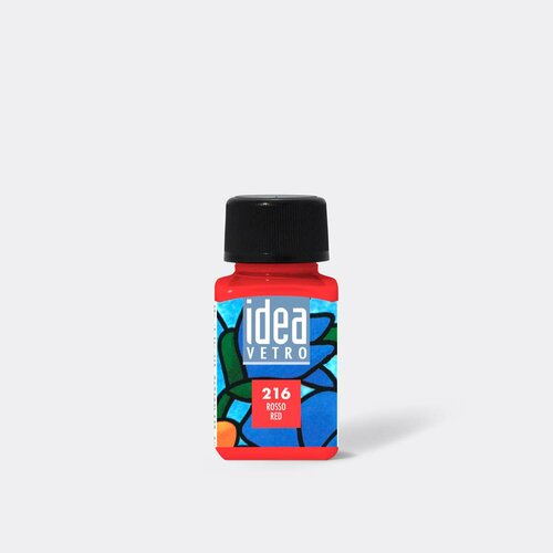 фото Краска лаковая по стеклу maimeri idea vetro, красный 60мл