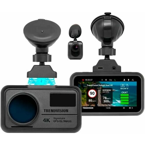 фото Видеорегистратор с радар-детектором trendvision hybrid signature real 4k 2ch gps глонасс