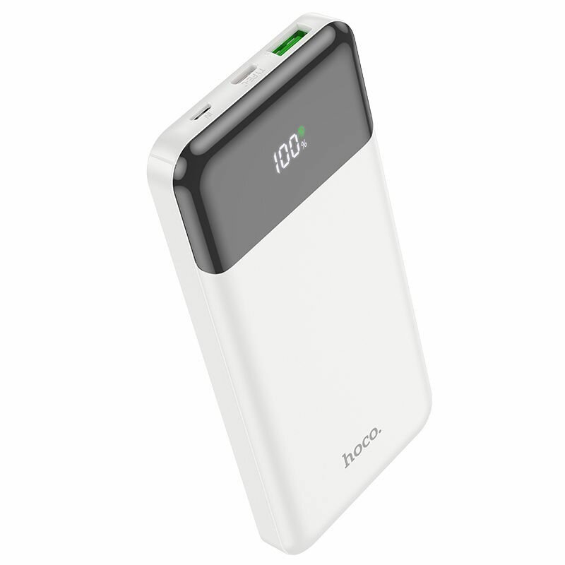 Повербанк (powerbank) HOCO J102 10000 mAh 20W "быстрая зарядка" белый