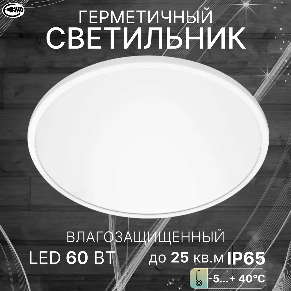 Светильник LEEK BL, светодиодный, влагозащищенный, холодный белый свет, 60W, IP65