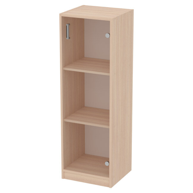 Шкаф Меб-фф Офисный шкаф СБ-61+А-5+С-19 прозр. цвет Дуб Молочный 40/37/123 см