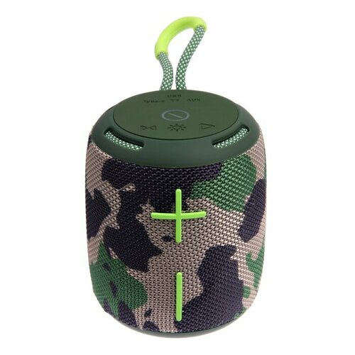 Портативная колонка Booms350 7 Вт 1200 мАч подсветка micro SD хаки 223000₽