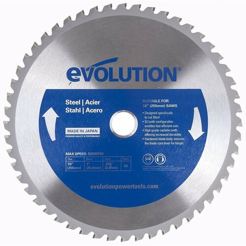 Диск пильный Evolution 255х254х20х52 по стали EVOBLADE255 22800₽