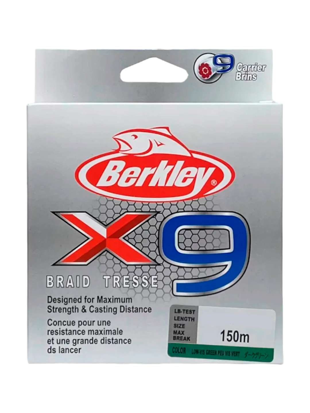 Плетеный шнур для рыбалки Berkley X9 braid 150 м 010 мм 10.0 кг леска плетенка леска для рыбалки