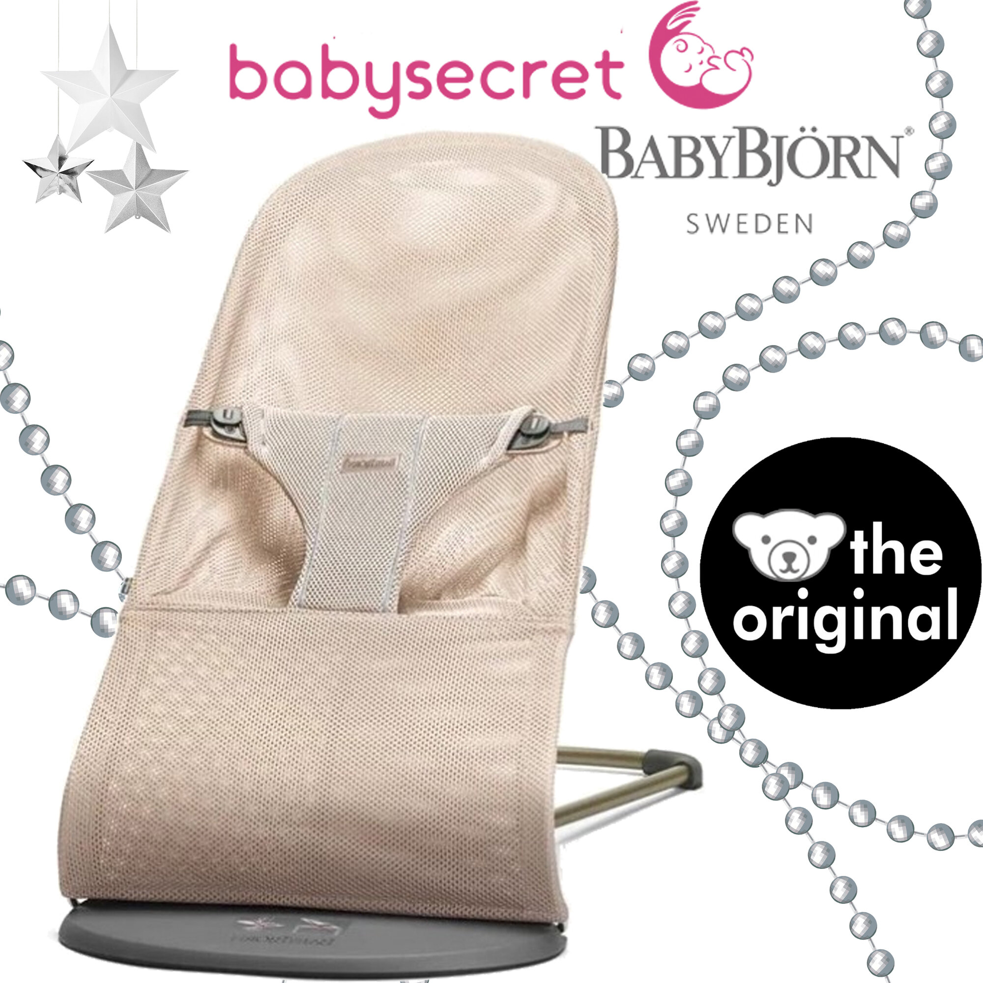 Детский шезлонг BabyBjorn Bliss Mesh (жемчужно-розовый) (060.01)