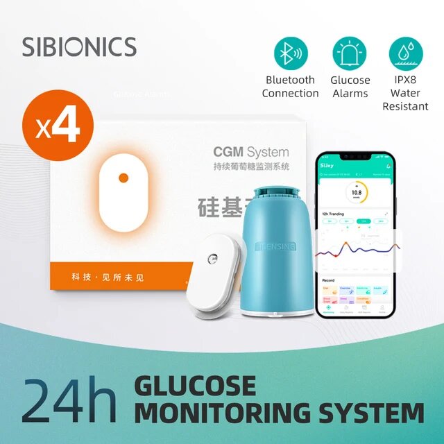 Sibionics CGM Система Мониторинга Глюкозы 24ч, 4шт