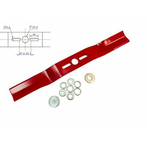 Нож RI PARTS для газонокосилки универсальный, изогнутый 45,8 см