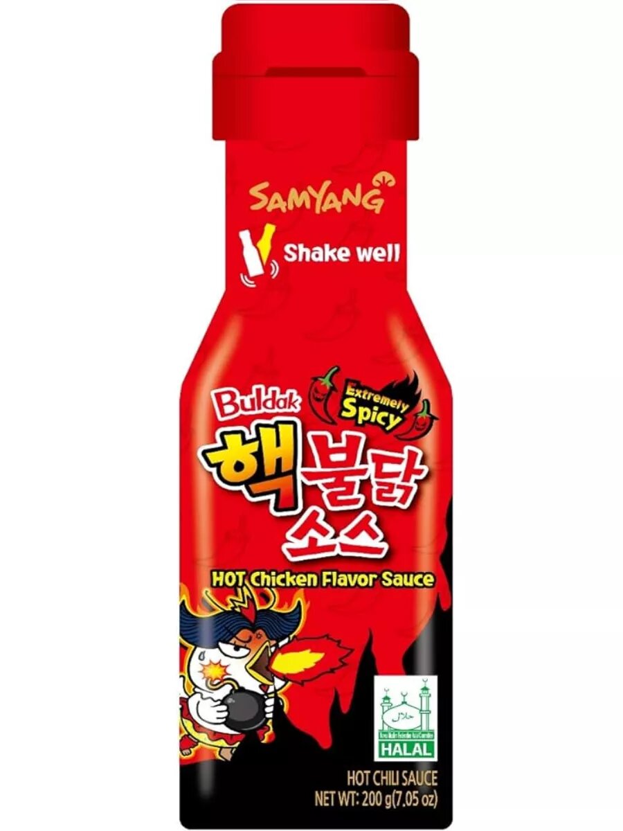 фото Соус острый со вкусом курицы Extremely Spicy Buldak 200 г