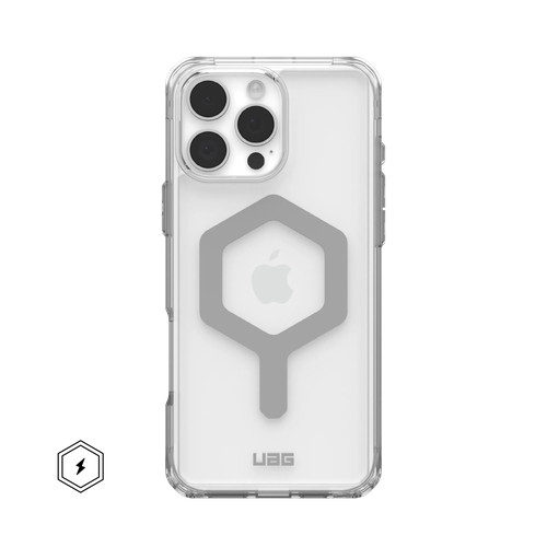 Чехол с поддержкой MAGSAFE Uag Plyo для iPhone 16 Pro Max 6.9", цвет прозрачный/серебро (Ice/Silver) серебристый, серый, бесцветный