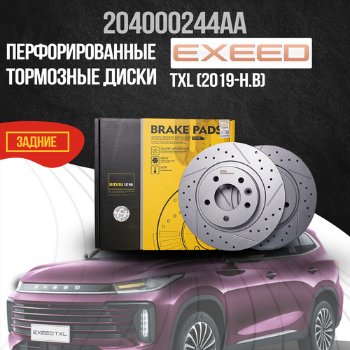 Перфорированные задние тормозные диски Exeed TXL