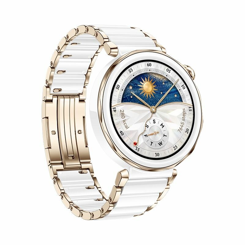 Смарт часы HUAWEI WATCH GT 5 Pro 42 мм сапфировое стекло, Керамический белый — фото 1
