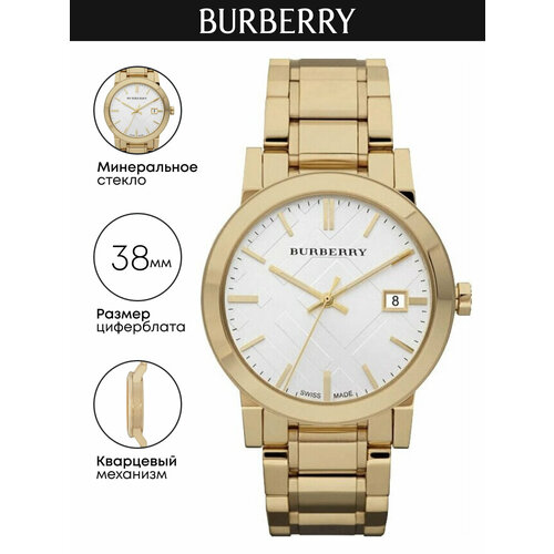 фото Наручные часы burberry, золотистый/белый