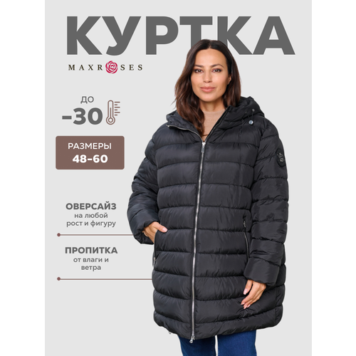 фото Бомбер maxroses, размер 54, black