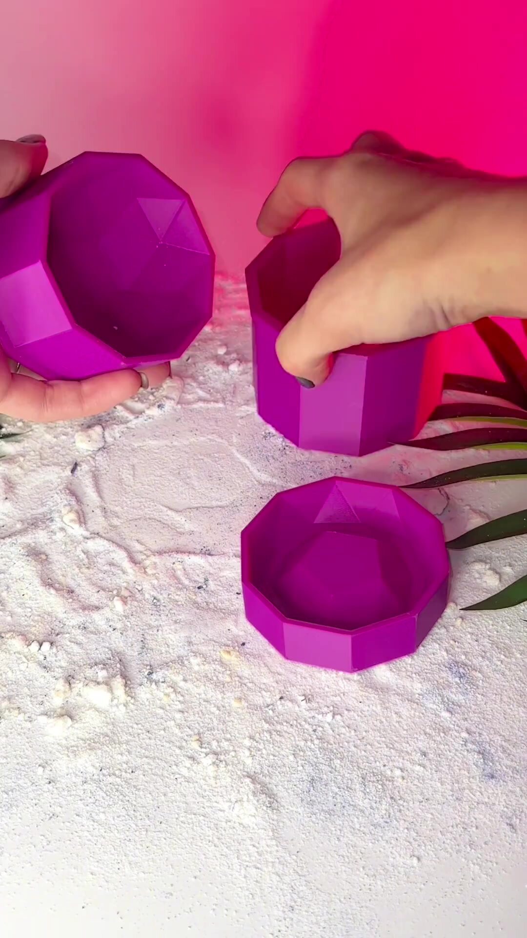 3D форма для бомбочек Граненая чаша 7 см — фото 1