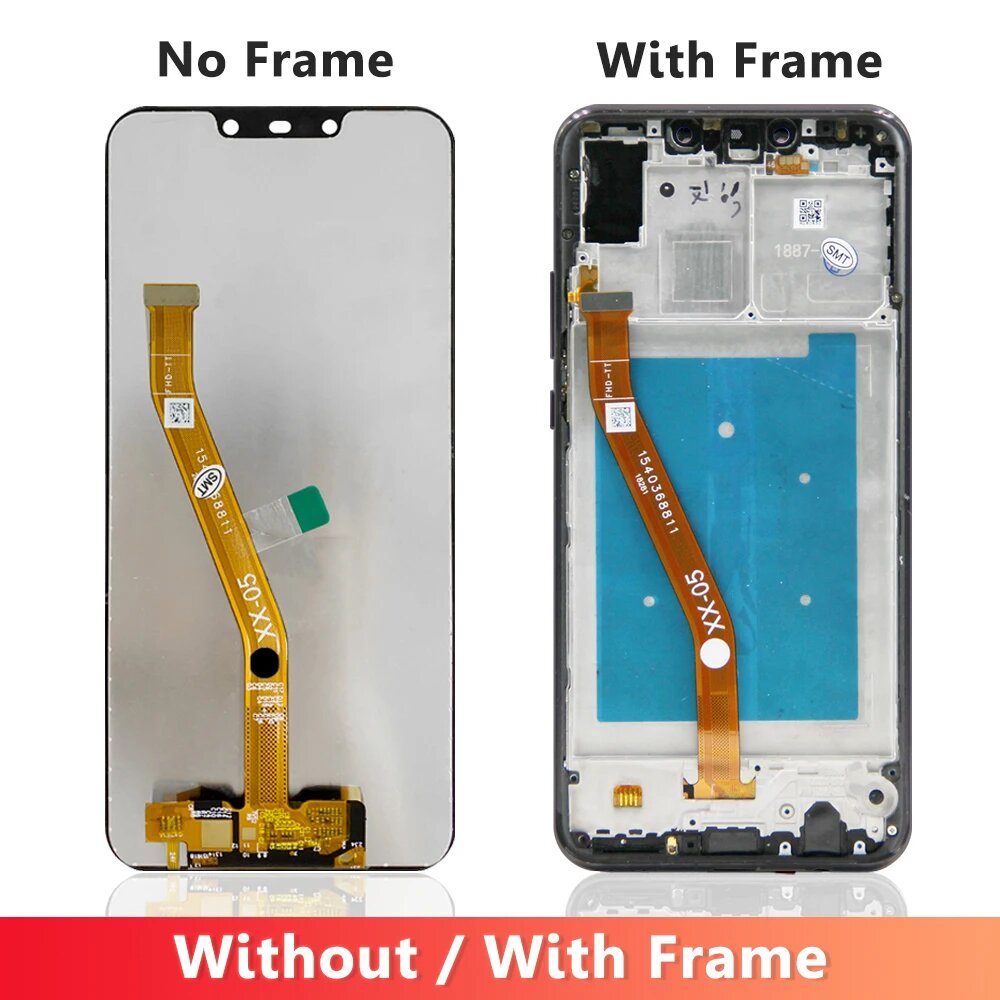 100% протестированный экран дисплея Nova 3, для Huawei nova 3 Nova3 PAR-LX1, замена дигитайзера сенсорного экрана с рамкой, With Purple Frame — фото 1