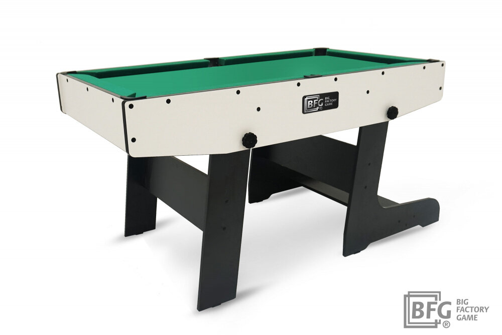 Бильярд BFG Compact Moby 4 (Стандарт) (Пул серый/черный (ЛДСП) ЛДСП_16 Сукно Euro Pro 30 ш1.98м Х/б сетка)