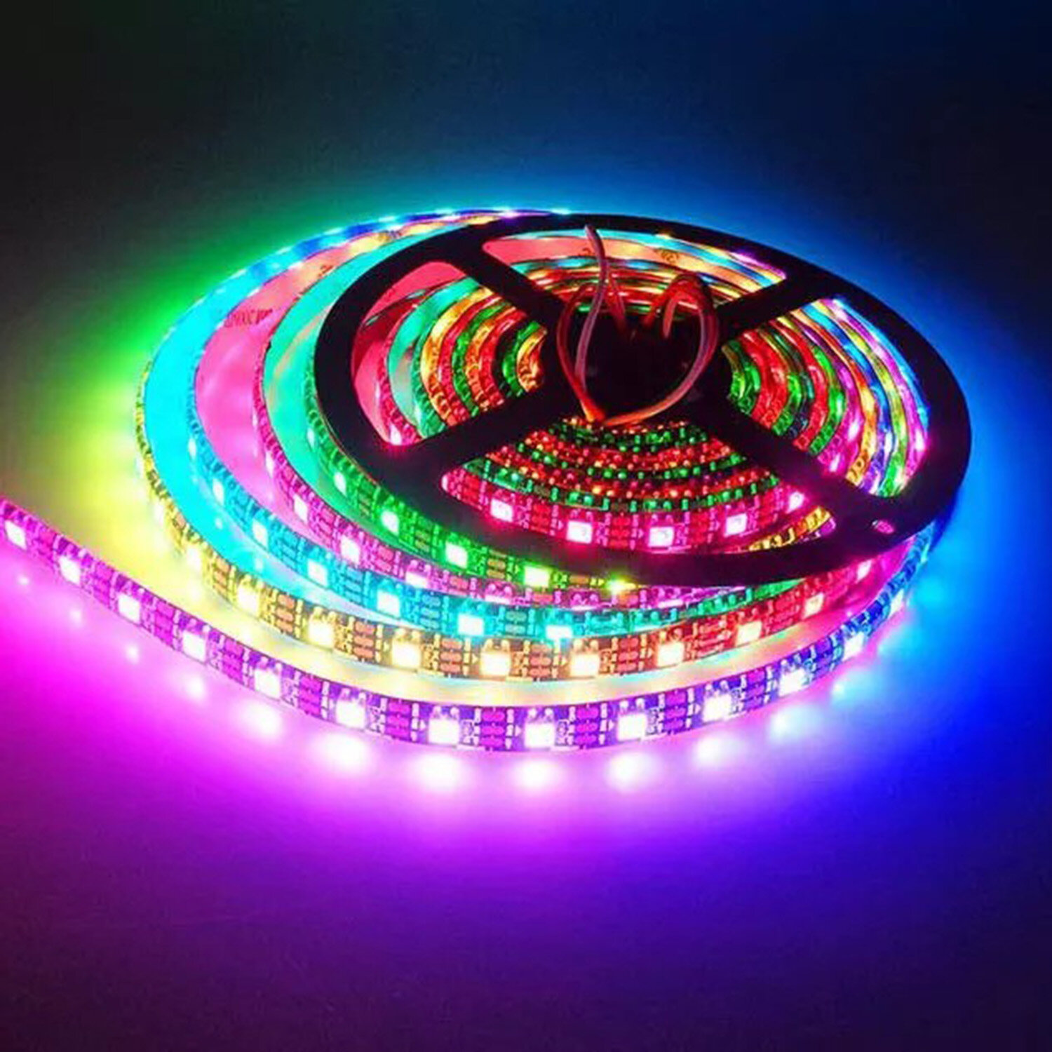 Обзор: Светодиодная адресная лента WS2812, 30LED на 1 метр, IP65 длина 5 метров Огонёк OG-LDL46