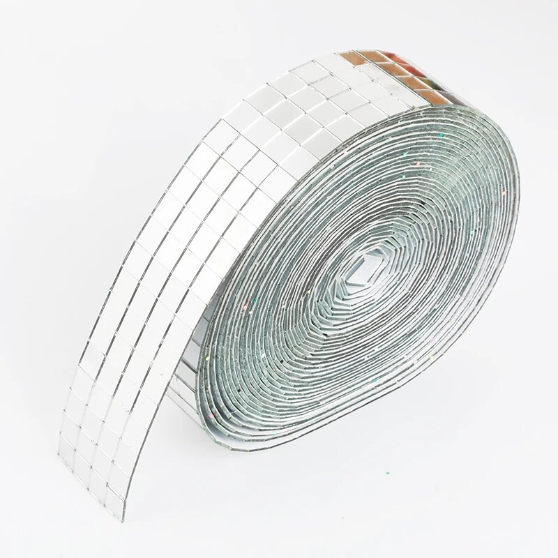 Самоклеящаяся зеркальная мозаика RESEN 10x10 мм Sliver-10x10grid 4cmx1meter