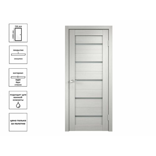 Дверь межкомнатная экш DUPLEX Дуб белый (ДО-70)