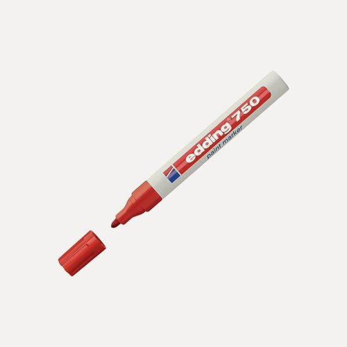 Изображение товара Маркер-краска Edding E-750 (2-4мм, красный) алюминий (E-750/2), 1шт.