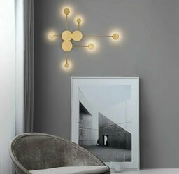 Современный настенный светильник в стиле минимализм, 6 абажуров