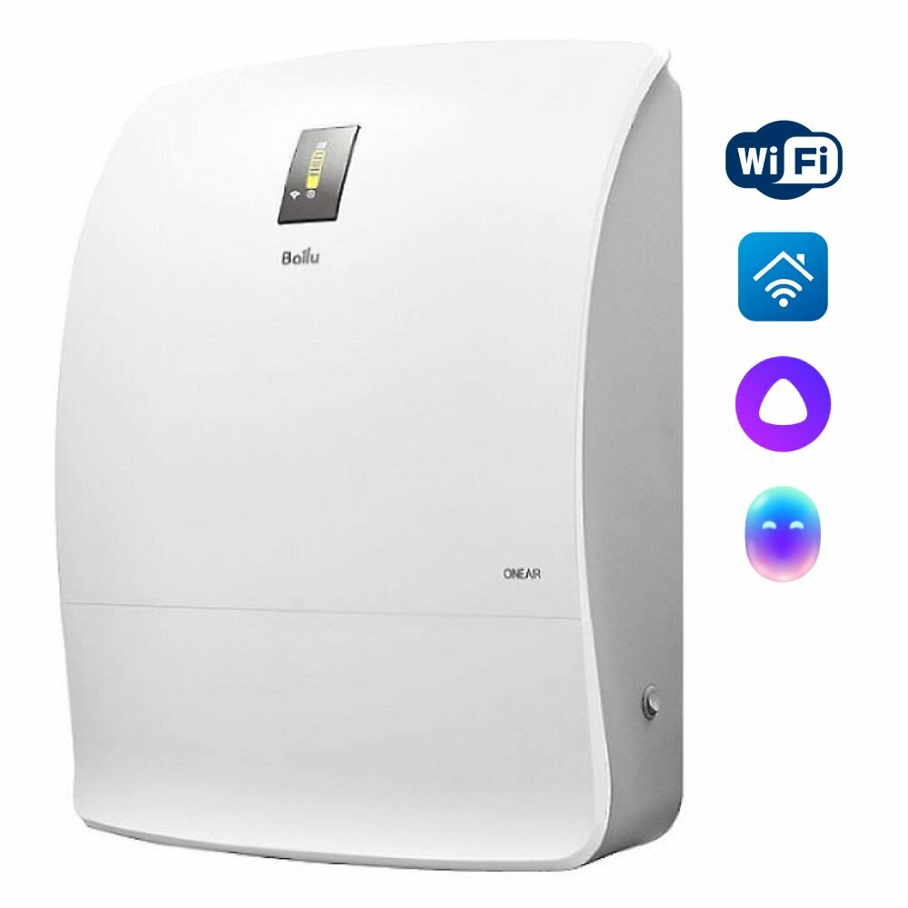 Очиститель воздуха бризер Ballu ONEAIR ASP-200SP с нагревом + подарок фильтр F5 / система приточной вентиляции / Бризер