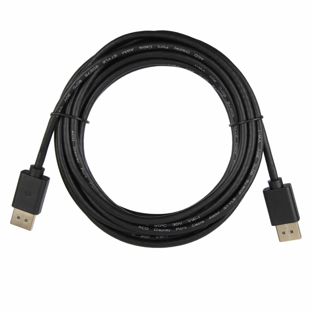 Кабель ACD-DDPM2-10M |ACD-DDPM2-10M| DisplayPort 1.2, Golden Plated, 20m/20m, Черный,10м (742392)