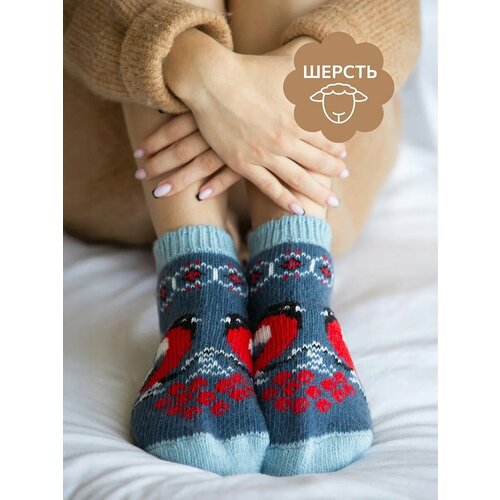 фото Носки happyfox для женщин, размер 37-40, синий, красный
