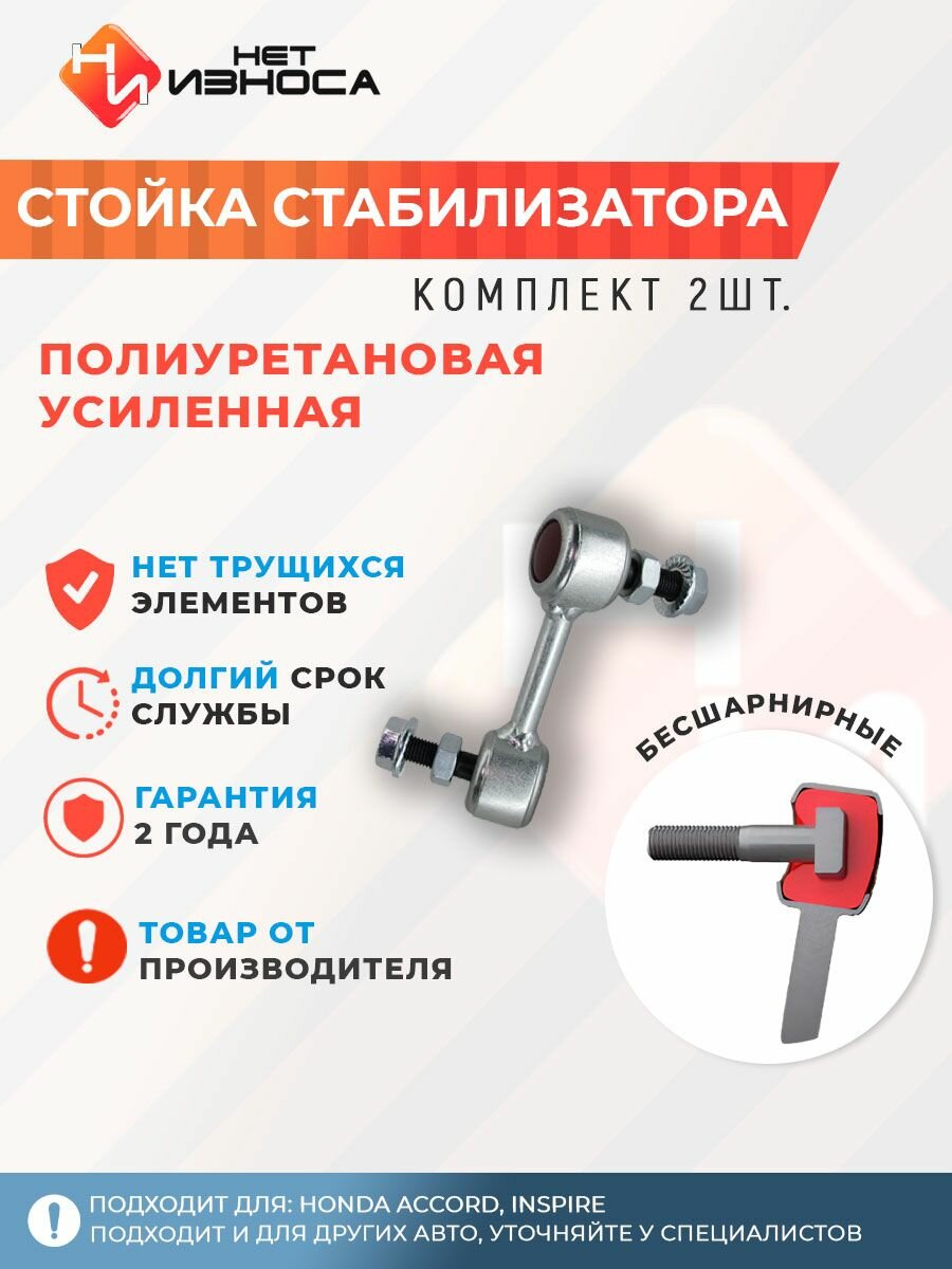 Стойки стабилизатора полиуретановые усиленные NL168 (левая и правая) Honda Accord, Inspire